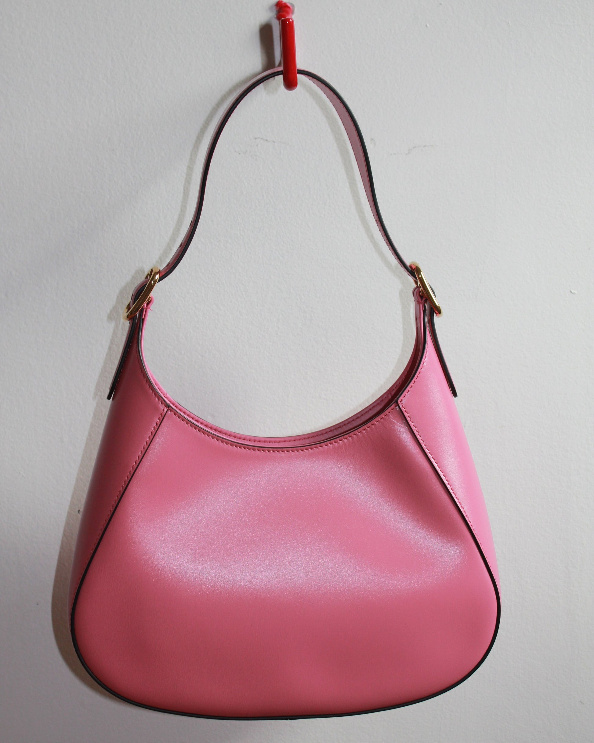 back of large pink cleo prada bag 1BC179