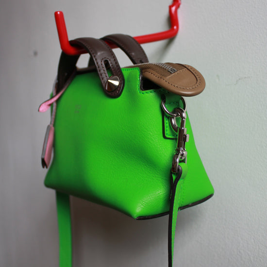 green fendi mini by the way bag side view