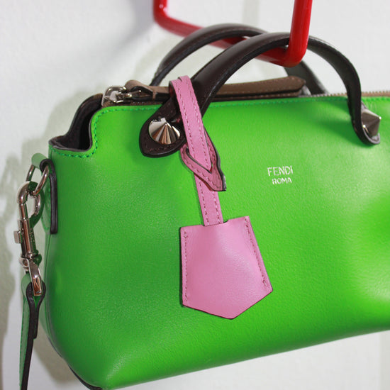 green, pink, brown four colour fendi mini by the way bag