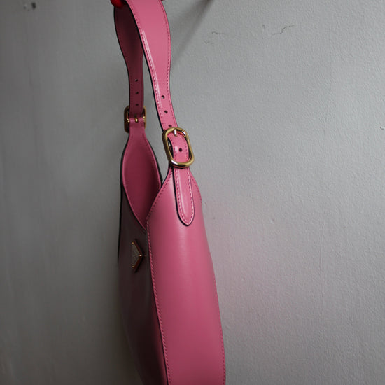 side of large pink cleo prada bag 1BC179