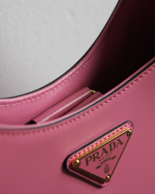 manetic snap on large pink cleo prada bag 1BC179