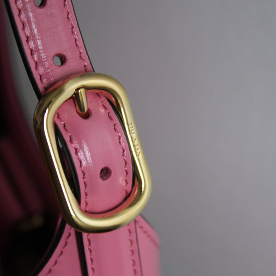 golden hardware on large pink cleo prada bag 1BC179