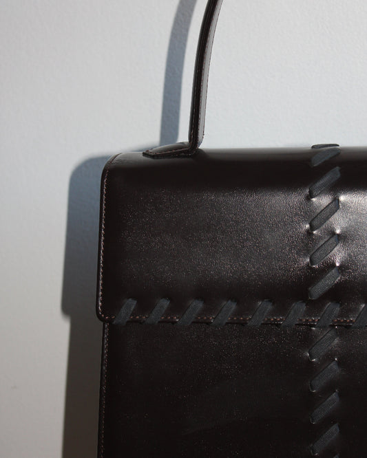 vintage ysl stitching details